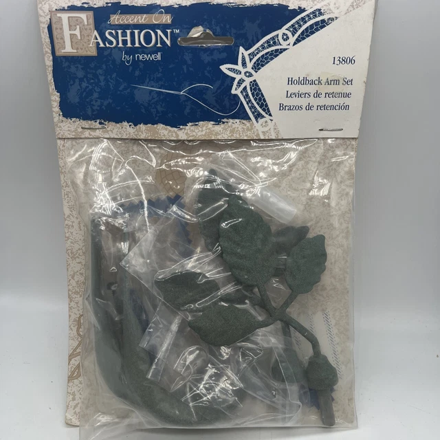 Newell Leaf Iron Metal Holdback Arm Set Curtain Drapery Holders Vintage