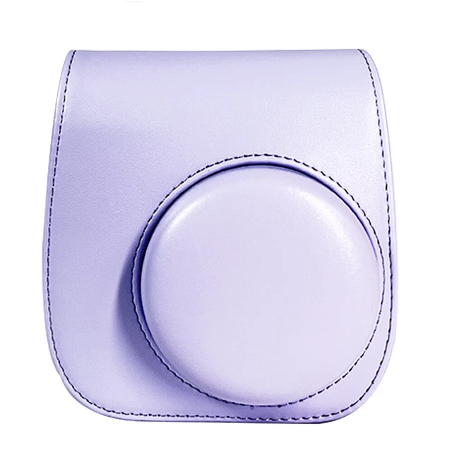 Instant Camera Bags PU Leather for Fujifilm Instax Mini 12/11/9/8 (Purple) 2