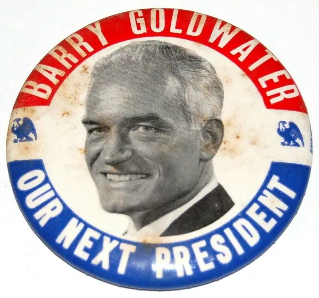 1964 BARRY GOLDWATER campaign pin pinback button political presidential election