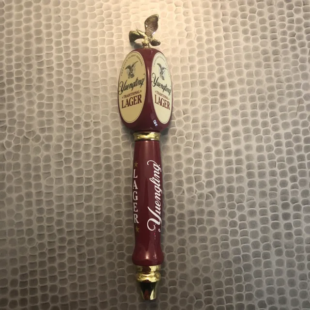 Yuengling Traditional Lager 13" Tap Handle 3 Sided with Gold Eagle Topper New