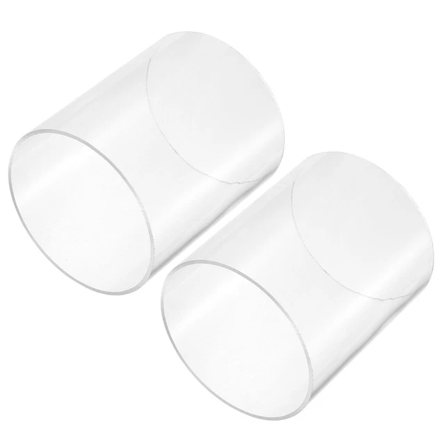 2pcs Acrylic Pipe Clear Rigid Tube 125mm ID 130mm OD 6" for Lamps and Lanterns