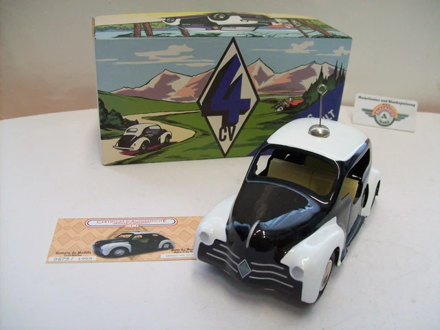 Miniature CIJ Ancienne - Renault 4CV Police N° 3/49 - Avec Boîte - 1:43 - Dinky