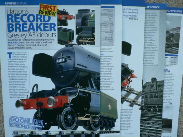 Modelo y prototipo Hattons/Heljan O calibre Gresley A3 - artículo de la revista Hornby