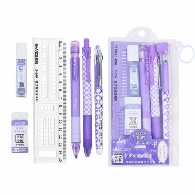 Pencil Refill Student Exam Kit Drawing Ruler Student Stationery Set  Exam