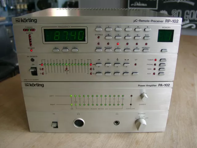 Vintage Stereo HiFi Receiver Körting RP102 mit Endstufe PA102
