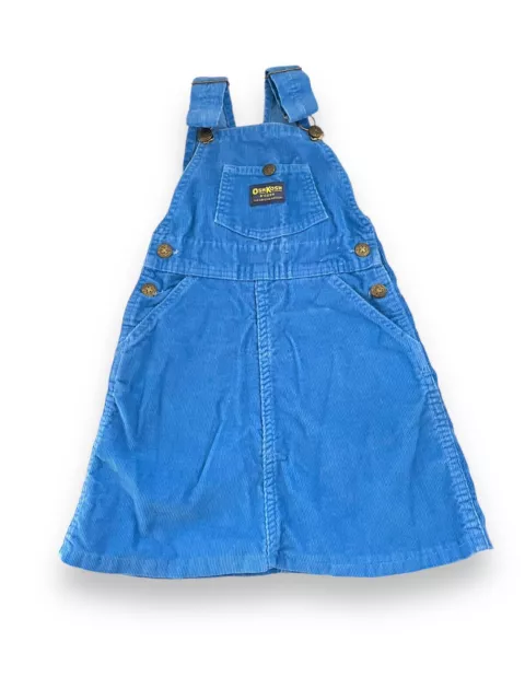 Vintage OshKosh B’Gosh Corduroy Dress Bib Overalls Blue Jumper 4T