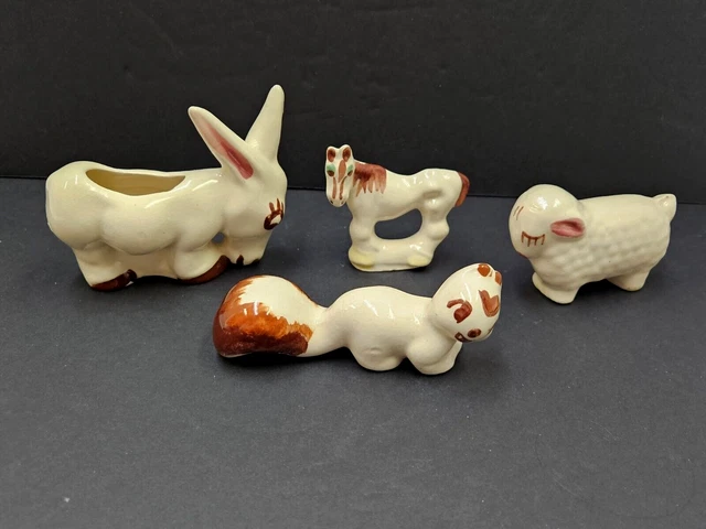Lot Vintage Rio Hondo Figurines Sheep Lamb Horse Squirrel Chipmunk Donkey Mule