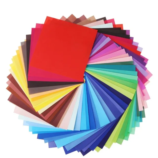 50 Sheets Farbiges Papier Faltpapier Papierhandwerk Kraftpapier Konfetti Kind