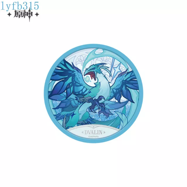 Official Anime Dvalin Genshin Impact Quicksand Cup Mat Coaster Gift