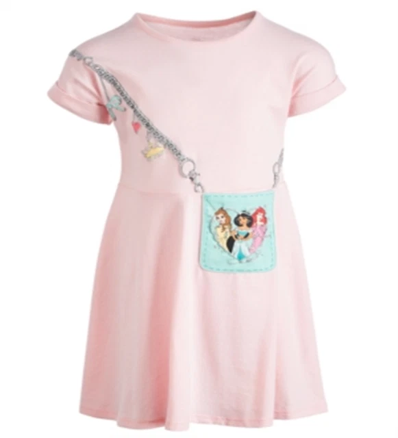 Disney Toddler Girl's Three Princesses Purse Dress Pink Size 4