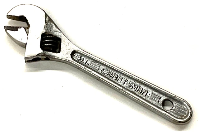 Vintage Craftsman Tools 4” Adjustable Wrench, Forged In Usa