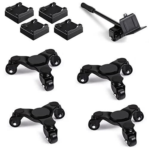 4pack Steel Tridolly Set With Lifter 6inch 132 Lbs Load Capacity Each Pack 3 Whe