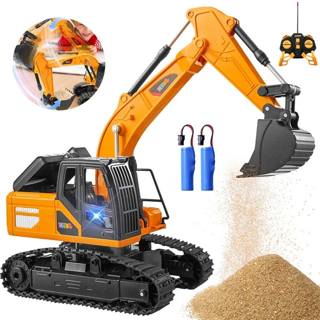 NEW RC ALLOY Excavator Remote Control Electric Car Toys Dump Truck ...