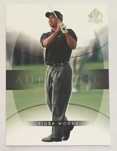 2004 Upper Deck SP Authentic Golf Tiger Woods Card PGA Tour
