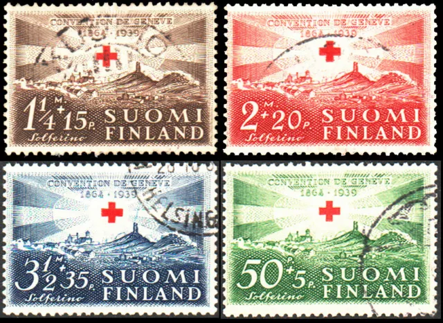 Finland Scott B35-B38 Used.