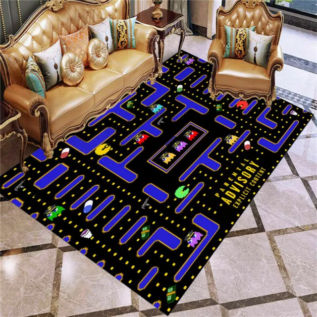Cartoon Pac Man Game Print Living Room Bedroom Rug Doormat Floor Mat Carpet New