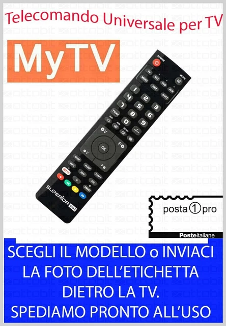 Telecomando Di Ricambio Per TV MYTV TLHG32 - Senza Programmazione, Funzioni Originali, Batterie AAA Non Incluse - 5