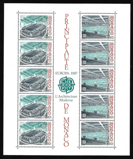 Monaco Briefmarken Block 1987 EUROPA Nr. 37 postfrisch ohne Scharnier
