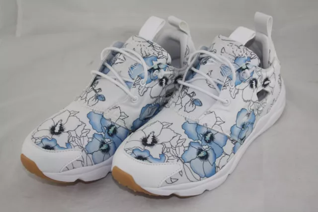 WMNS Reebok BD1098 Furylite FG Fashion Sneaker FLORAL BLOOM  WHITE BLACK GUM 3