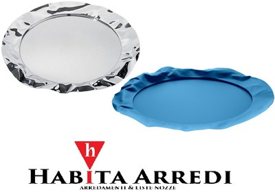 Alessi Alessi - NUO vassoio rotondo in acciaio inossidabile 18/10 lucido JM14/35 L 