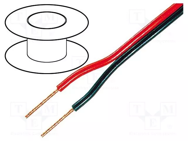 5 m x TASKER - C102-1.00 - Wire: loudspeaker cable, 2x1mm2, stranded, OFC, black
