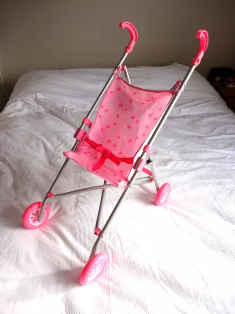 Emmi Baby Doll Folding Pushchair/Stroller in Pink. V G Condition. Age: 2+ years