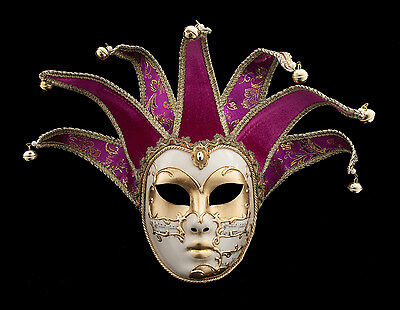 Mask from Venice Volto Jolly Pink And Golden 7 Spikes Symphony 120 VG4