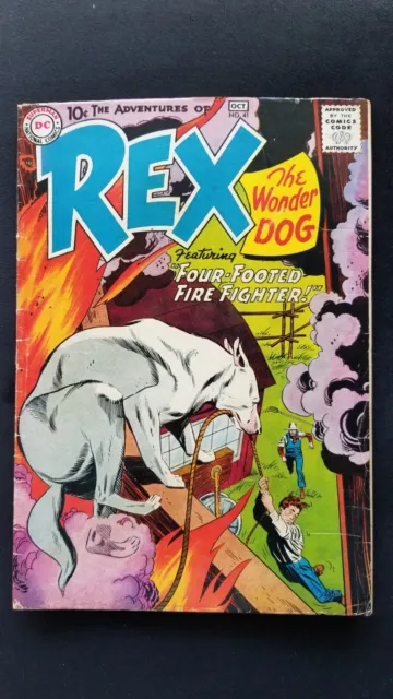 Adventures of Rex The Wonder Dog #41 Vintage Rare 1958 Gil Kane Art ~ DC Comics