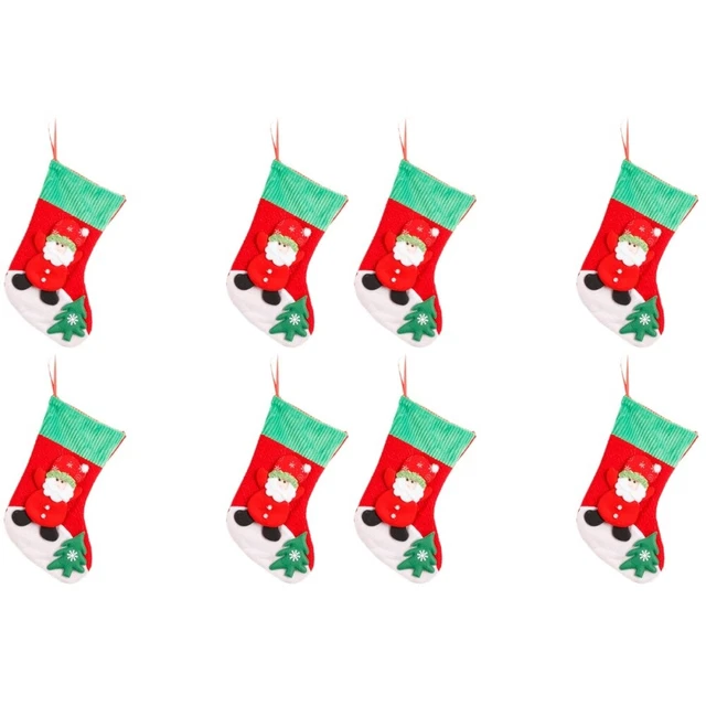 2 Sets Weihnachten Krippenschmuck Stoff 31X21X1cm Weihnachtsstrumpf-Geschenktüte