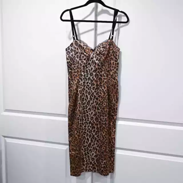 DOLCE & GABBANA Animal Print Vintage Bustier Mini Dress | Size 42 US6/8