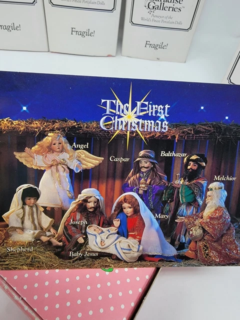 Paradise Galleries Treasury Collection The First Christmas Porcelain Doll Lot... 8
