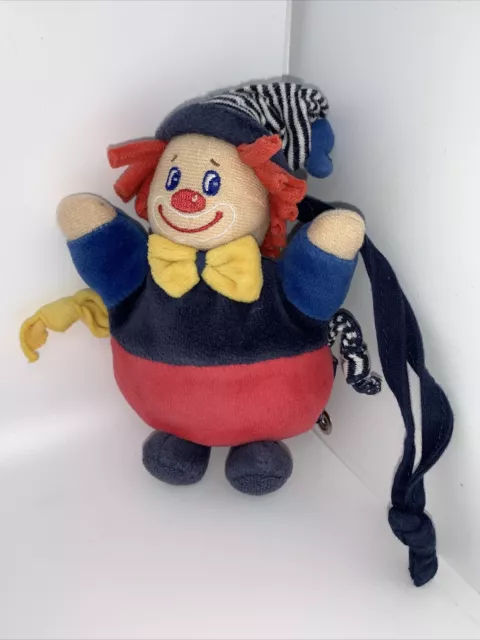 Sterntaler Spieluhr Samt Harlekin Clown Bunt Rot Grün Blau Melodie Zipfelmütze C