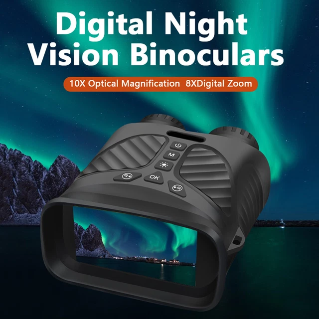 NIGHT VISION GOGGLES Infrared Binoculars 2.5K HD 10xOptical Zoom 8x ...