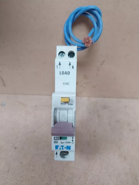 Eaton RCBO 32 Amp 30mA Type C 32A Memshield 3 C32 Compact EMCH132R30C NEW