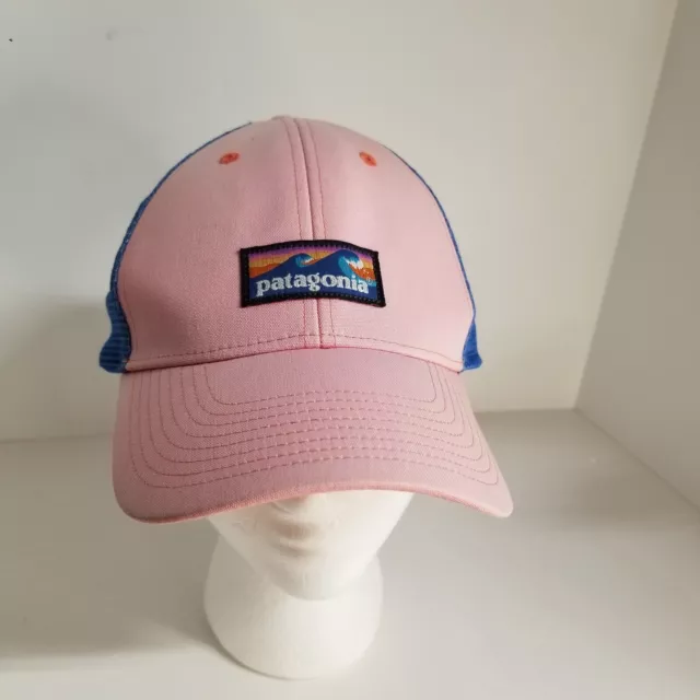 Patagonia Snapback Mesh Trucker Hat Blue Pink Cap Fitz Roy Embroider