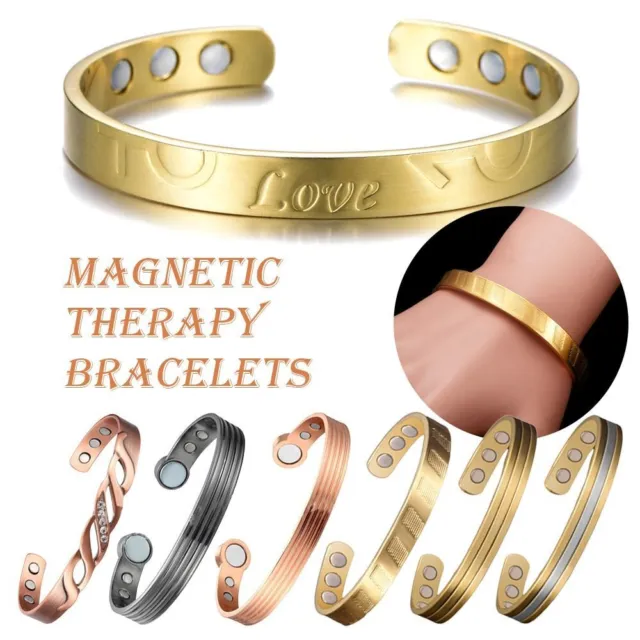 Therapy Bracelets Lymphatic Drainage Magnetic Cuff Joint Pain Relief Bangle