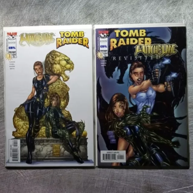 Witchblade Tomb Raider #1 1st Print + Revisited NM- Turner Cover Top Cow IMAGE