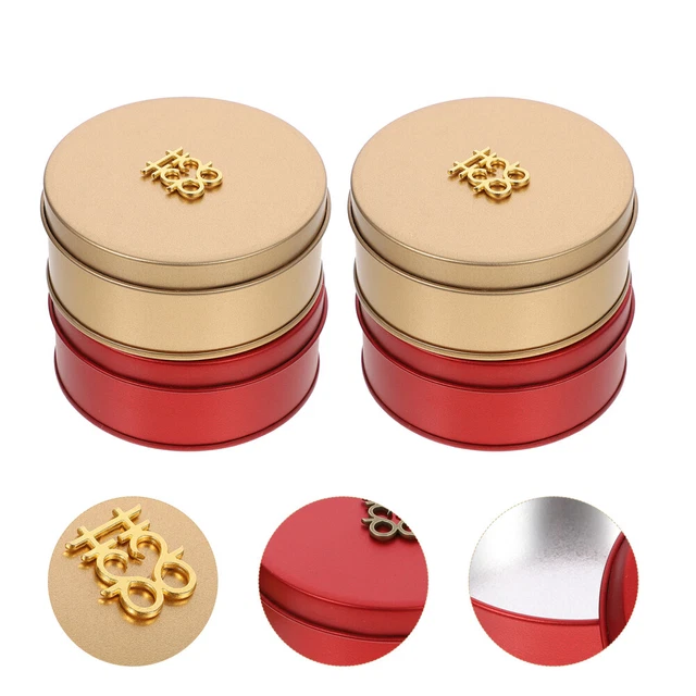 4 Pcs Bonbonbehälter Für Geschenke Süßigkeiten Box Kerzenbehälter Blechbüchse