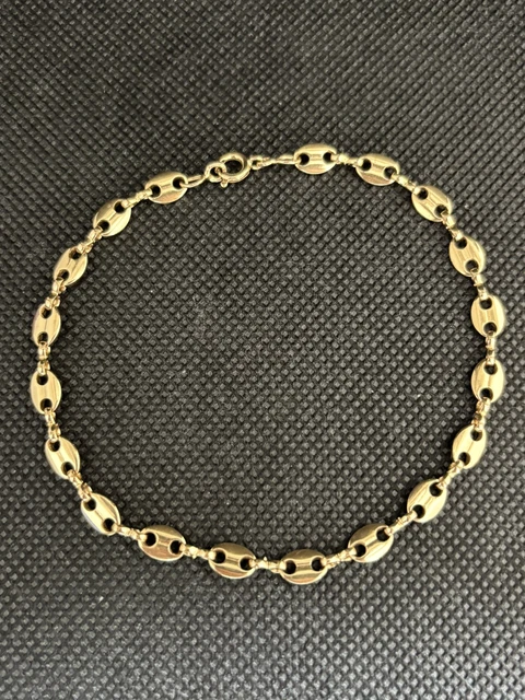 Achat Bracelet chaîne maille grain de café en plaqué or