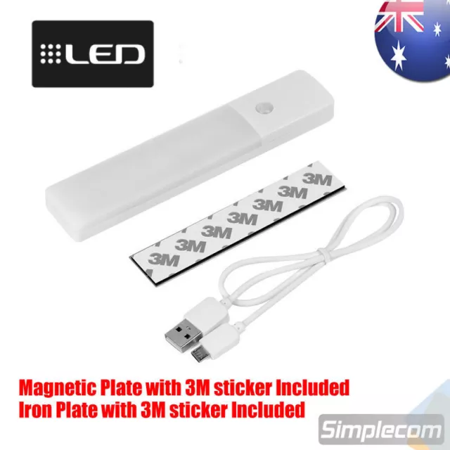 Rechargeable Magnetic Infrared Motion Sensor Wall Night LED Light Lamp Torch