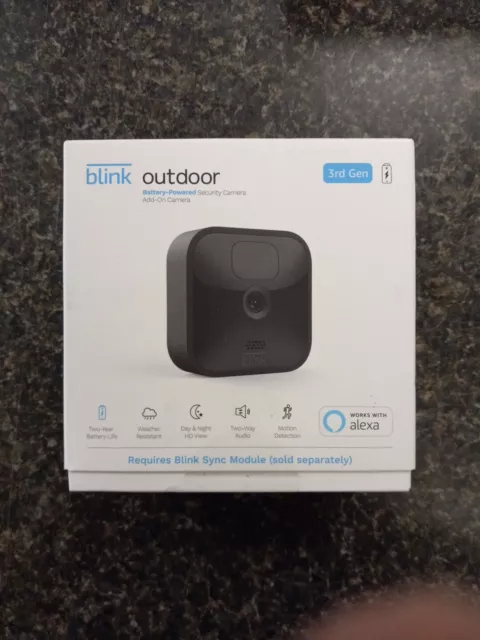 AMAZON BLINK OUTDOOR SECURITY SYSTEM 1 CAMERA BATTERY POWERED 3rd GENERATION NEW