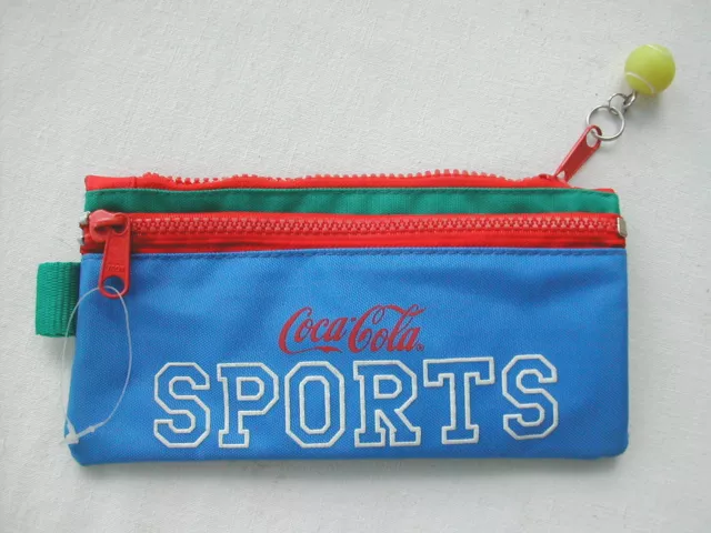 Coca-Cola Trousse A Crayons Vinyl Neuve Sports Balle Tennis 1991