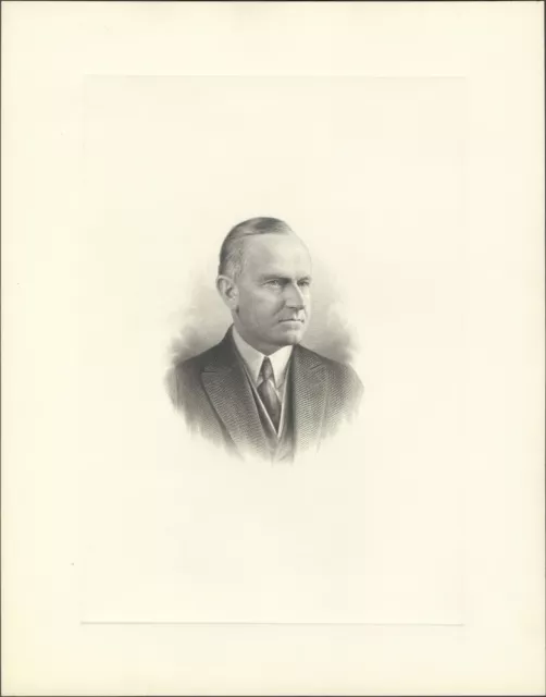 U.1940s. Bep Ufficiale Presidenziale Ritratto, Affondato, Calvin Coolidge