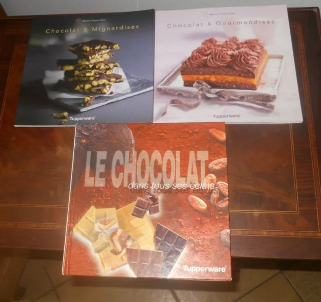 Lot De 3 Livres De Cuisine Tupperware Sur Le Chocolat