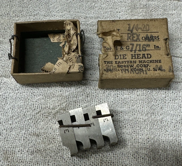 1/4-20 Thread Chasers for H&G 7/16" Threading Die Head Eastern Machine Screw