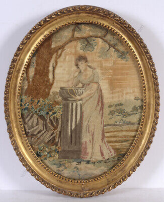 "Neoclassical scene", German embroidery, early 19th century