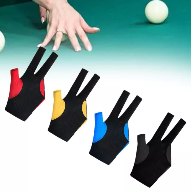 Gant de billard élastique à trois doigts, pour l'entraînement et le jeu