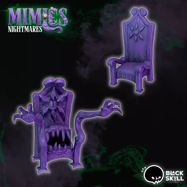 Mimik Thron Miniatur Set King Chair Figur für Tabletop wie D&D 5e Pathfinder DSA