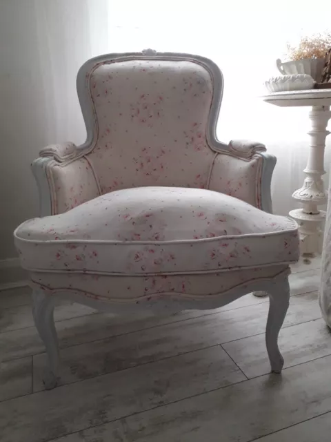 Vintage French Armchair Bespoke Upholstery Sarah Louise Dix(Kate Forman Fabric)