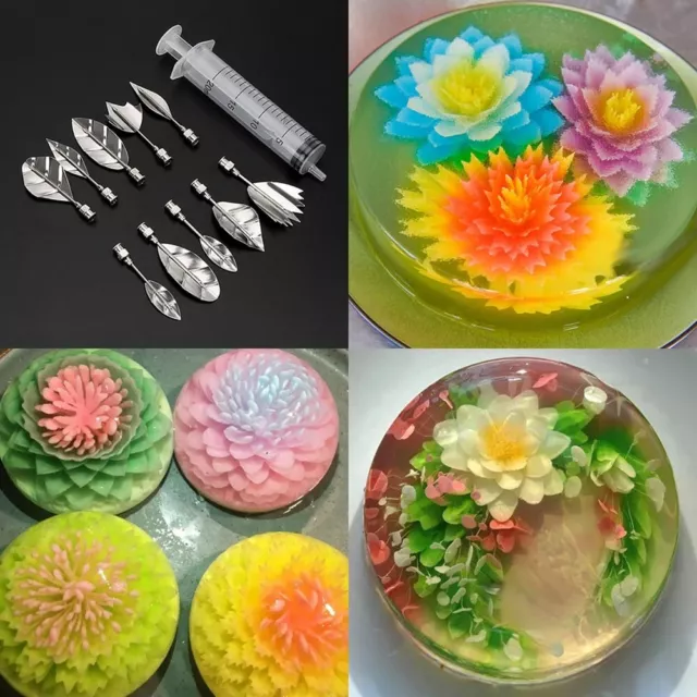 Precision Gelatin Art Tools for Creating Intricate Patterns on Cakes and Jello